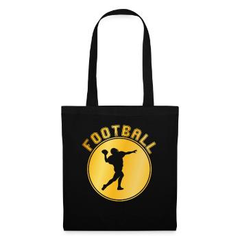 football - Stoffbeutel - Schwarz - Vorne