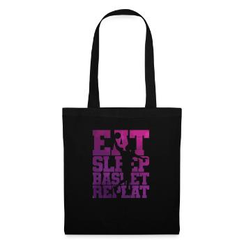 Eat Sleep Basketball Repeat Ballsport USA - Tote Bag - black - Front