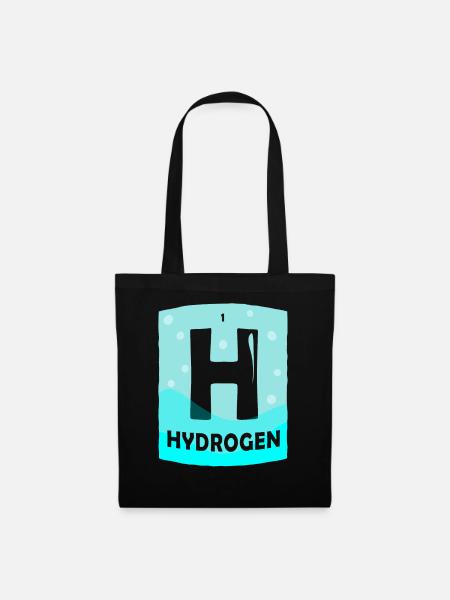 Wasserstoff Energie Hydrogen Element - Stoffbeutel - Schwarz