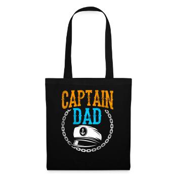 Capitaine Papa Bateau Bateau Bateau Voilier - Sac en tissu - noir - Devant