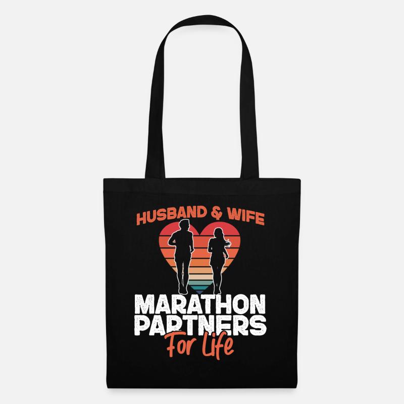 Running Runner Half Marathon - Stoffbeutel - Schwarz