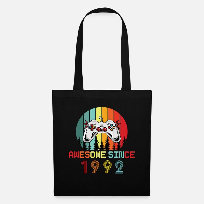 Awesome Since 1992 Geburtstag 1992 Vintage 1992 - Stoffbeutel - Schwarz
