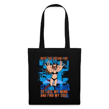 Plongée apnée apnée Apnée Cadeau - Sac en tissu - noir - Devant