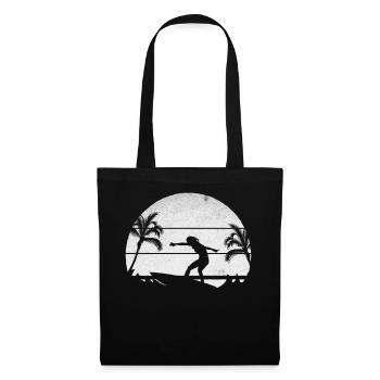 Surfeur d’eau Lady Surf Surfboard Surfing Girl - Sac en tissu - noir - Devant