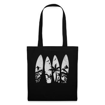 Water Surfing Surfboard Surfer Water Surfer - Tote Bag - black - Front