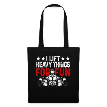 Idée de cadeau de bodybuilder d'haltérophilie haltérophile - Sac en tissu - noir - Devant