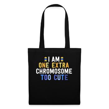 Je suis un chromosome supplémentaire trop mignon famille T21 - Sac en tissu - noir - Devant