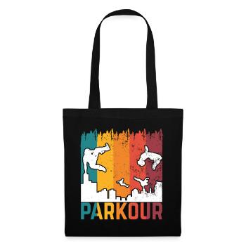 Parkour, Freerunning, Street Workout, Acrobatic - Stoffbeutel - Schwarz - Vorne