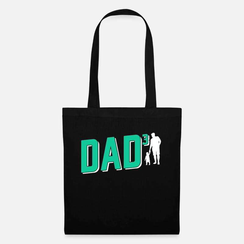 Vater Von Drei Kindern Papa Vater Tag Papi - Stoffbeutel - Schwarz