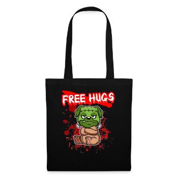 Câlins gratuits Sarcasme d’Halloween Effrayant Effrayant Costume Effrayant - Sac en tissu - noir - Devant
