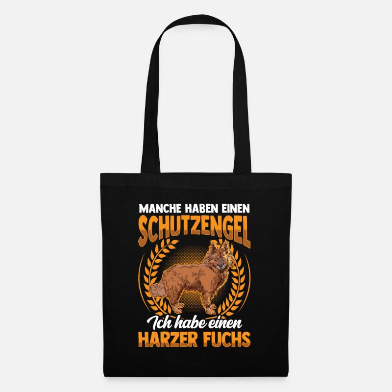 Harzer Fuchs ist mein Schutzengel Hütefuchs - Stoffbeutel - Schwarz