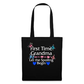 Grand-mère pour la première fois Let The Spoiling Begin Shirt, - Sac en tissu - noir - Devant