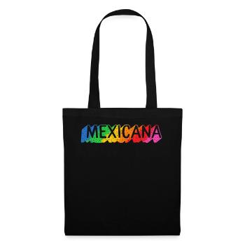 Chemise Mexicana, cadeau femme Latina pour la mère - Sac en tissu - noir - Devant