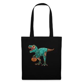 Dinosaur Dino Halloween Zombie - Tote Bag - black - Front