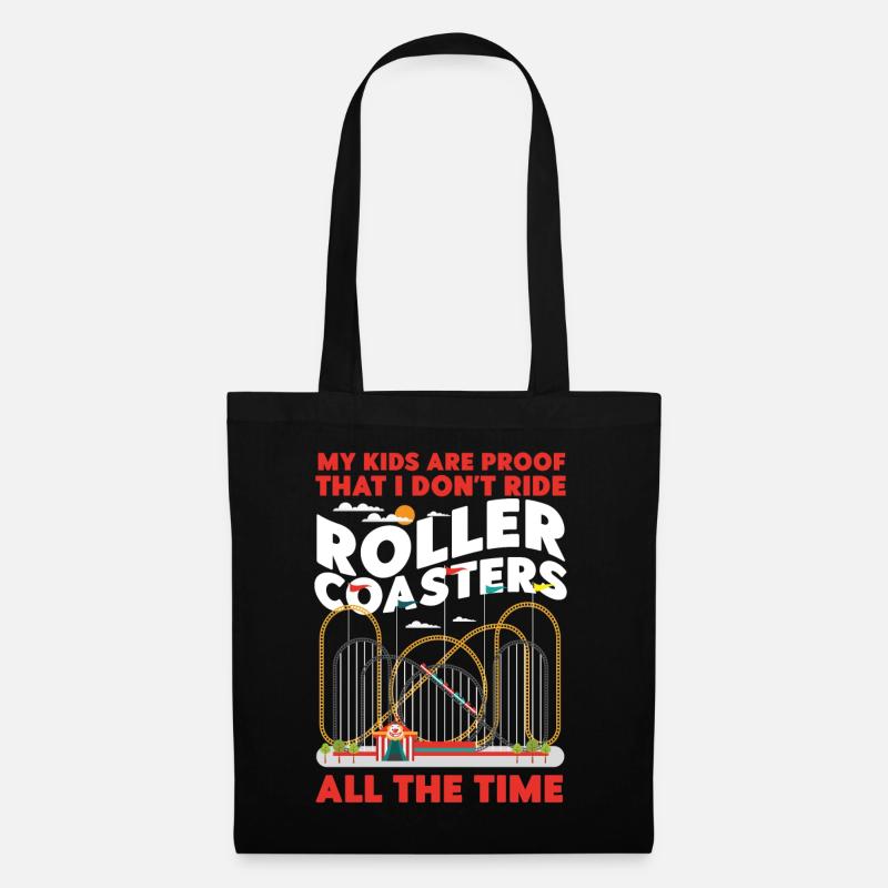 Roller Coaster Mom Dad Mother - Tote Bag - black