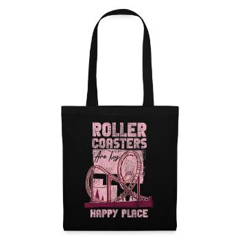 Roller Coaster Vintage Roller - Stoffbeutel - Schwarz - Vorne