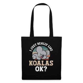 J’aime Koalas Just Very Okay? Koala Ours Koala - Sac en tissu - noir - Devant