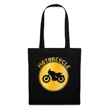 Motocyclette - Sac en tissu - noir - Devant