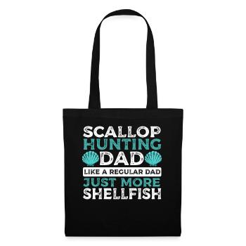 Scallop Hunting Dad Like A Regular Dad Just More - Stoffbeutel - Schwarz - Vorne