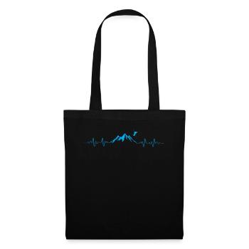 Skiing Ski Heartbeat - Tote Bag - black - Front
