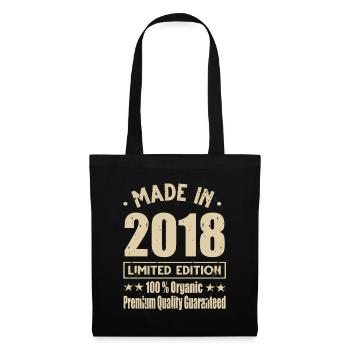 Fabriqué en 2018 Vintage Retro Limited Edition - Sac en tissu - noir - Devant
