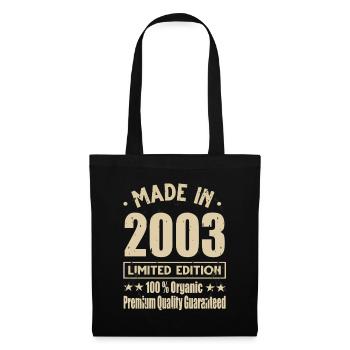 Fabriqué en 2003 Vintage Retro Limited Edition - Sac en tissu - noir - Devant