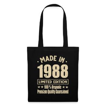 Fabriqué en 1988 Vintage Retro Limited Edition - Sac en tissu - noir - Devant