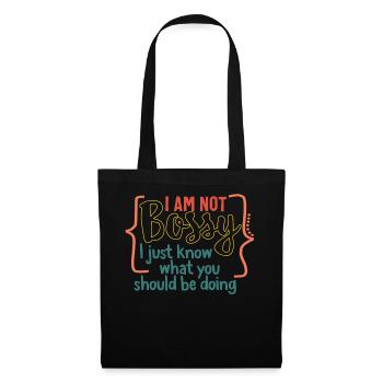 Je ne suis pas une chemise autoritaire, un tee-shirt de superviseur, drôle - Sac en tissu - noir - Devant