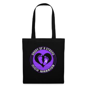 Daddy Of A Strong NICU Warrior Shirt, Strong Baby - Tote Bag - black - Front