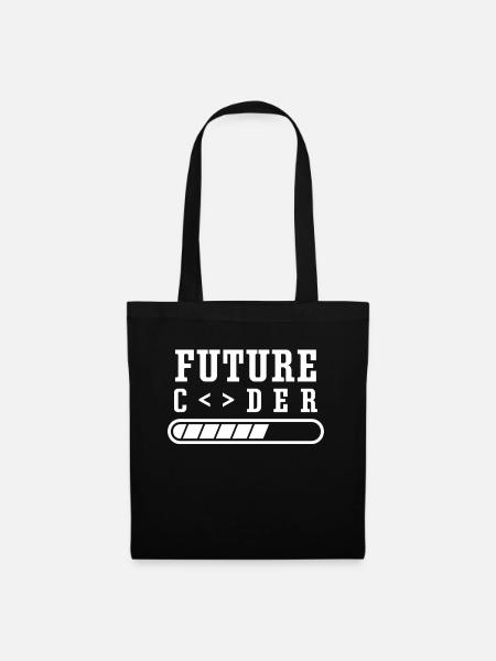 Zukünftiger Coder Programmierer Coding Code - Stoffbeutel - Schwarz