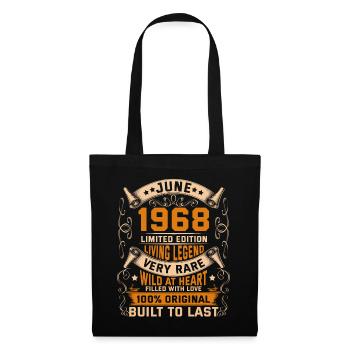 Birthday Legends 100% Original June 1968 - Stoffbeutel - Schwarz - Vorne