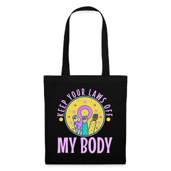 Gardez vos lois hors de mon corps - Sac en tissu - noir - Devant