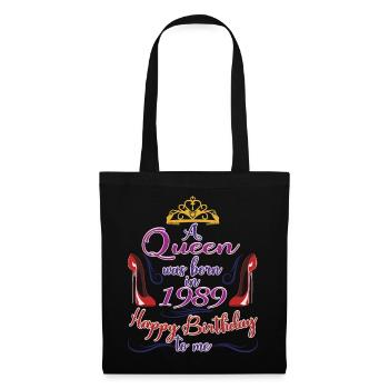 1989 35e anniversaire pour les femmes reine 35 ans - Sac en tissu - noir - Devant