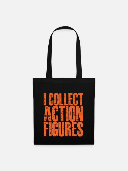 I Collect Action Figures 2 - Stoffbeutel - Schwarz