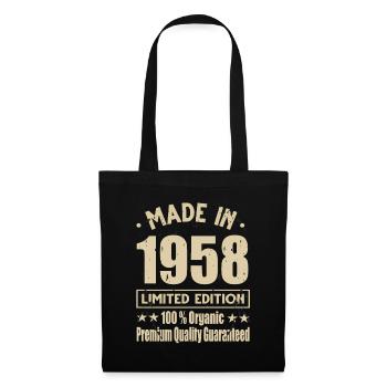 Fabriqué en 1958 Vintage Retro Limited Edition - Sac en tissu - noir - Devant