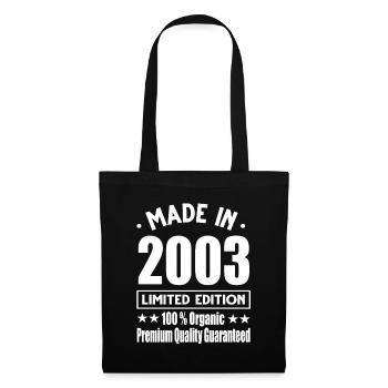 Fabriqué en 2003 Vintage Retro Limited Edition - Sac en tissu - noir - Devant