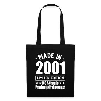 Fabriqué en 2001 Vintage Retro Limited Edition - Sac en tissu - noir - Devant