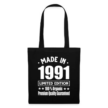 Fabriqué en 1991 Vintage Retro Limited Edition - Sac en tissu - noir - Devant