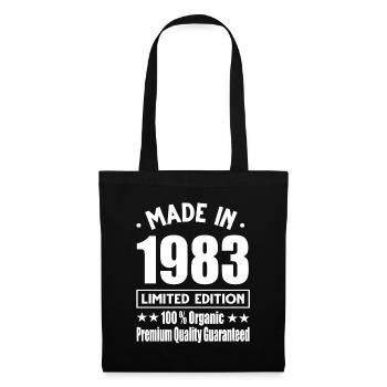 Fabriqué en 1983 Vintage Retro Limited Edition - Sac en tissu - noir - Devant