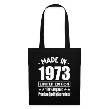Made in 1973 Vintage Retro Limited Edition - Stoffbeutel - Schwarz - Vorne