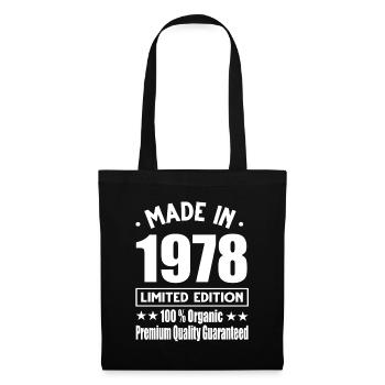 Fabriqué en 1978 Vintage Retro Limited Edition - Sac en tissu - noir - Devant