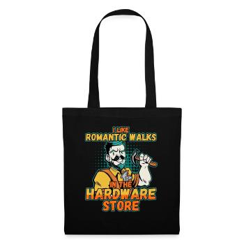 I like romantic walks in the hardware store - Tote Bag - black - Front