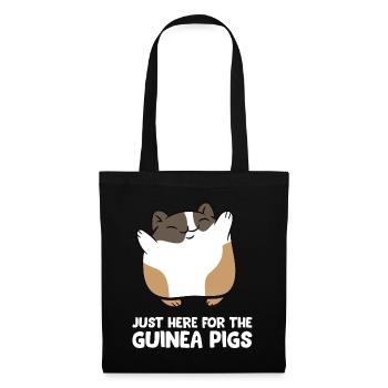 Guinea pigs - Just here for the guinea pigs - Tote Bag - black - Front