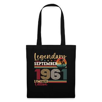 Legendary September 1961 61st birthday gift - Tote Bag - black - Front