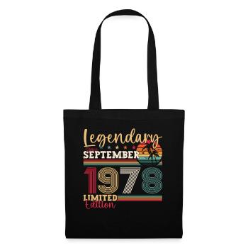 Légendaire cadeau d’anniversaire de septembre 1978 - Sac en tissu - noir - Devant