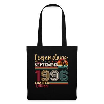 Legendary September 1996 26th birthday gift - Tote Bag - black - Front