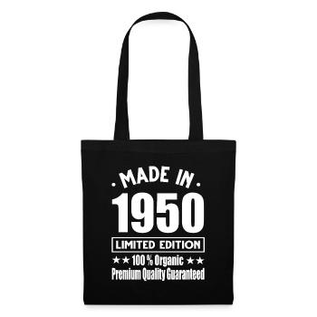 Made in 1950's Vintage Retro Limited Edition - Tote Bag - black - Front