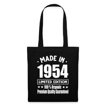 Made in 1954 Vintage Retro Limited Edition - Stoffbeutel - Schwarz - Vorne