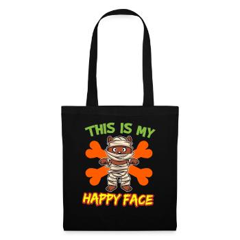 C’est mon visage heureux drôle de monstre d’Halloween - Sac en tissu - noir - Devant