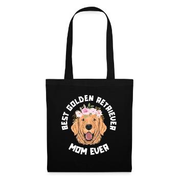 Golden Retriever Mom Hundebesitzerin Geschenk - Stoffbeutel - Schwarz - Vorne